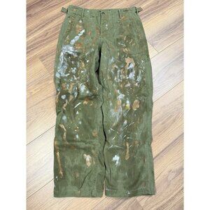 Polo Ralph Lauren Military Fatigue Paint Splatter Pants Herringbone 12 (33x28.5)